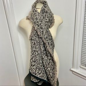 Merona Leopard-Print Wool Scarf